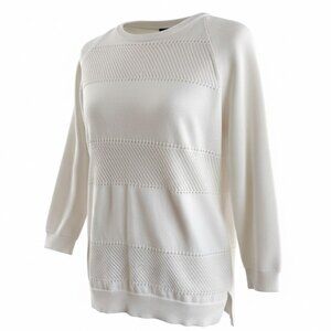 Lands’ End Supima Cotton Textured Stitch Sweater L (14–16)